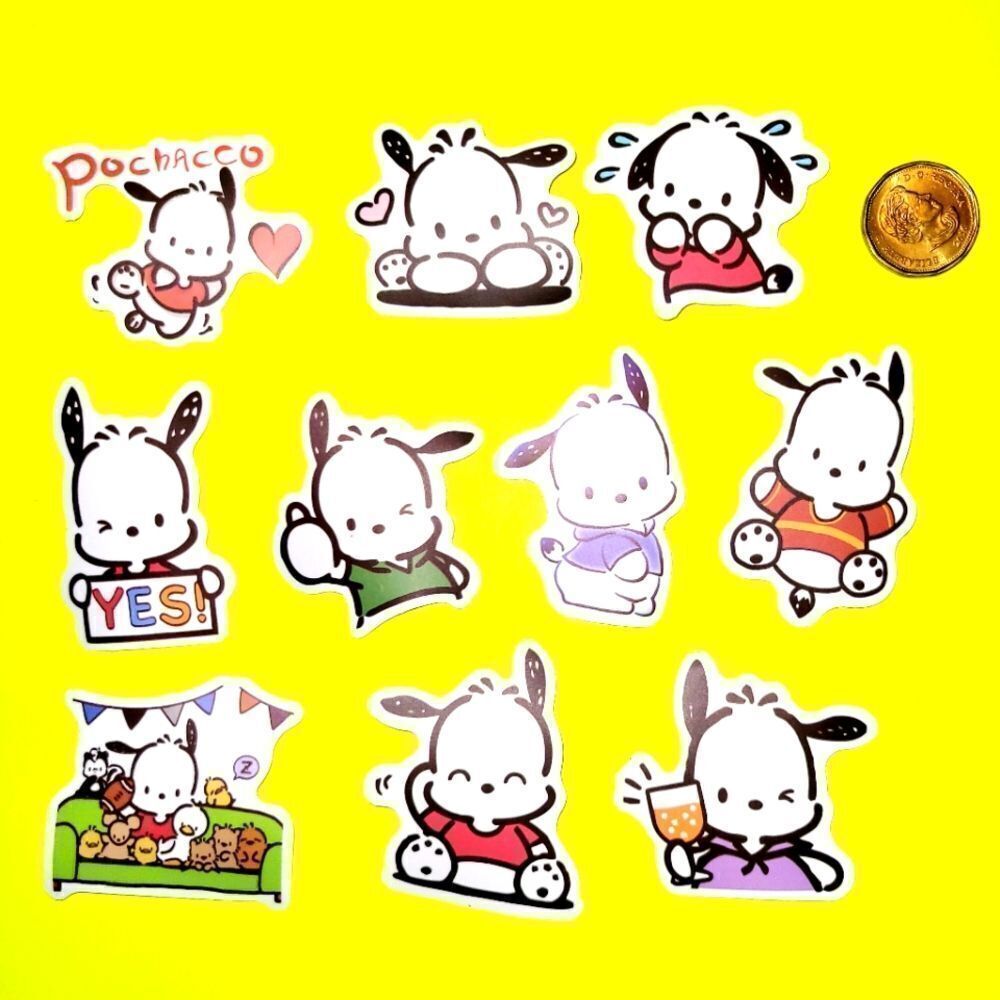 3/$20 Brand New 10x Sanrio Pochacco Waterproof Stickers #2